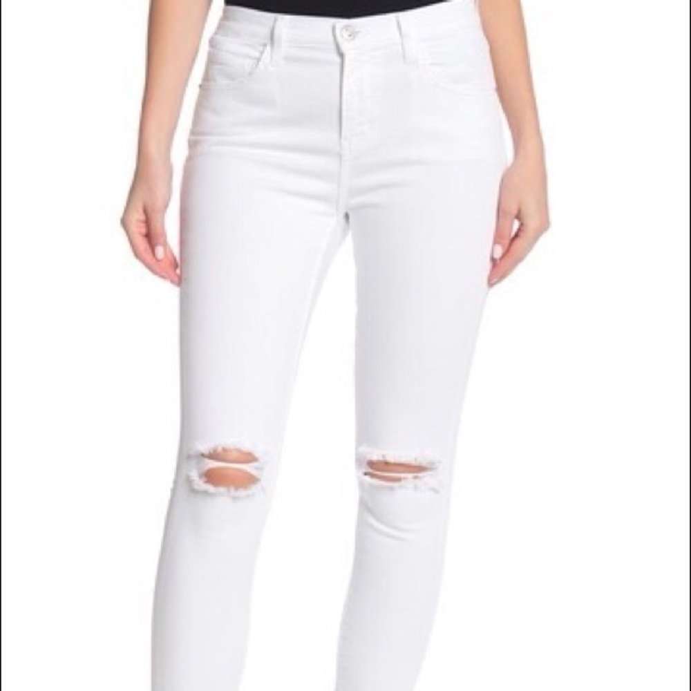 Current/Elliott High Waist Distressed Jeans